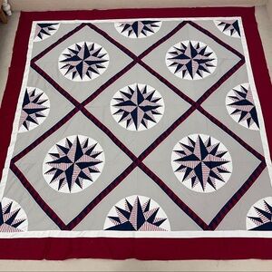 Handmade Original Houston Patchwork Cotton Quilt Top/Topper 86*86”